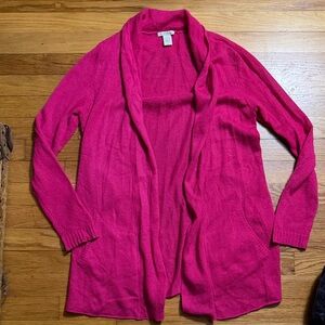 White & Warren Cashmere Trapeze Cardigan